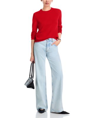 100% Cashmere Rolled Edge Sweater - Exclusive