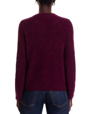 100% Cashmere Pointelle Cardigan - Exclusive