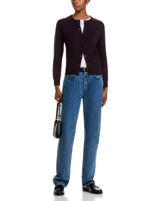 100% Cashmere Crewneck Cardigan Sweater - Exclusive