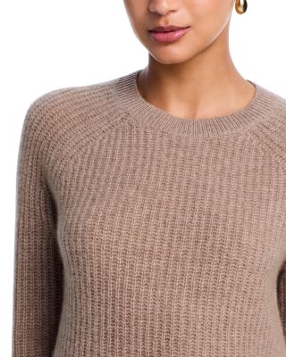 100% Cashmere Shaker Stitch Raglan Sweater - Exclusive