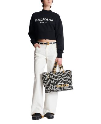 1945 Soft Pb-Monogrammed Jacquard Canvas Tote Bag