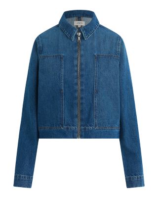 Denim Boxy Zip Jacket