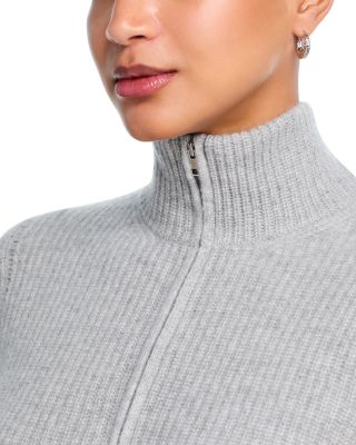 100% Cashmere Zip Neck Sweater - Exclusive