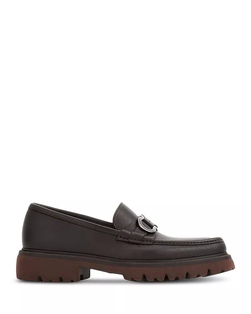 Ferragamo Men's Cocoonvit Saddle Slip On Loafers