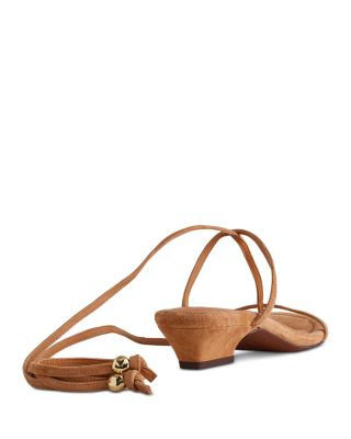 Women's The Maycie Lace-Up T-Strap Sandals in Suede