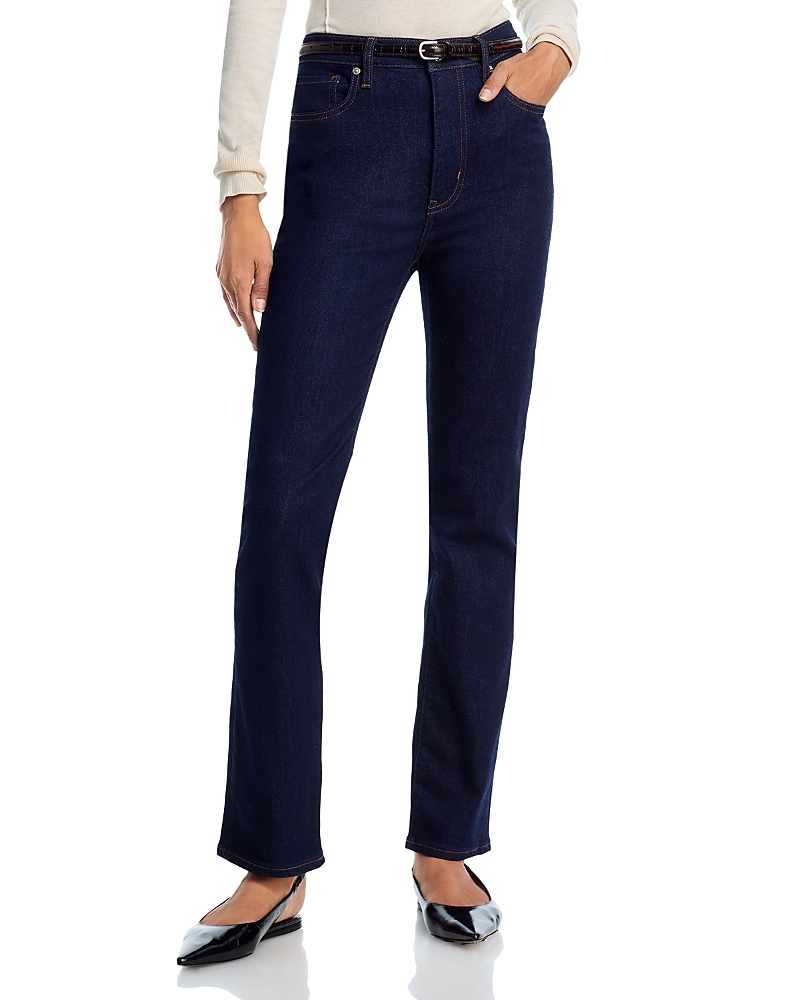Frame The Pencil High Rise Jeans In Rinse In Blue