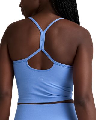 Spacedye Slim Racerback Cropped Tank in Flower Blue Heather