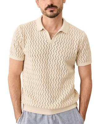 Marine Layer - Cyrus Chevron Regular Fit Short Sleeve Sweater