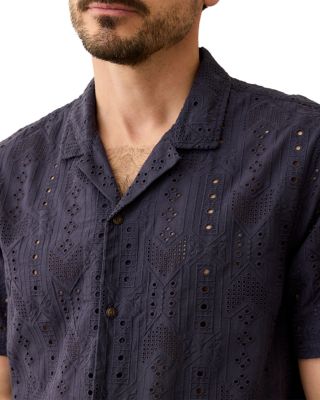 Eyelet Regular Fit Camp Shirt