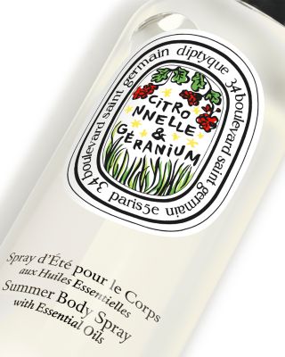 ディプティックCitronnelle & Geranium Body Spray Diptyque Citronnelle & Geranium Summer Body Spray | Space NK