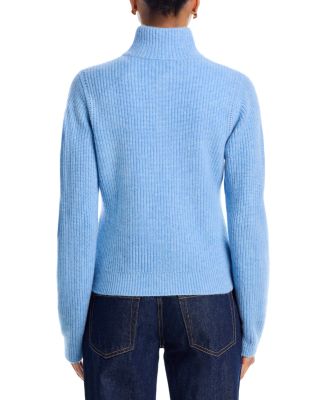 100% Cashmere Zip Neck Sweater - Exclusive
