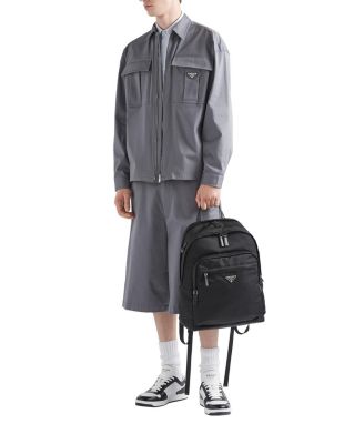 Re-Nylon and Saffiano Leather Backpack