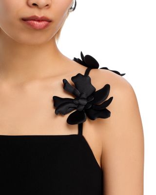 3D Floral Strap Mini Dress - Exclusive