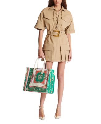 B-Army Medium Tote Bag in Printed Canvas