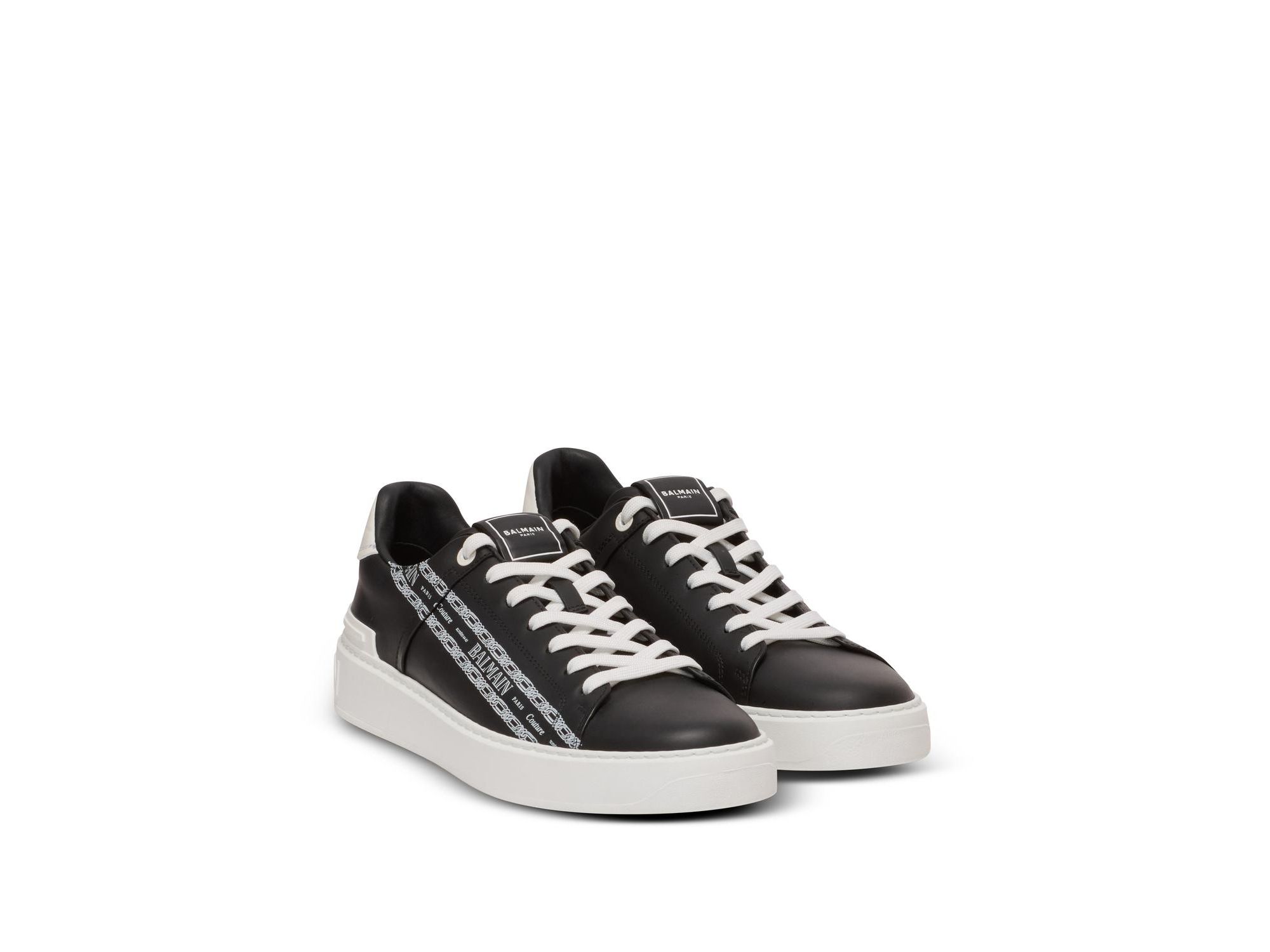 Men's B-Court Printed Calfskin Trainers Sneakers - Image 1
