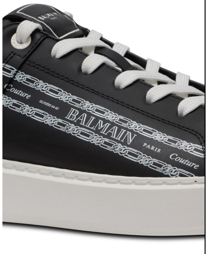 Men's B-Court Printed Calfskin Trainers Sneakers