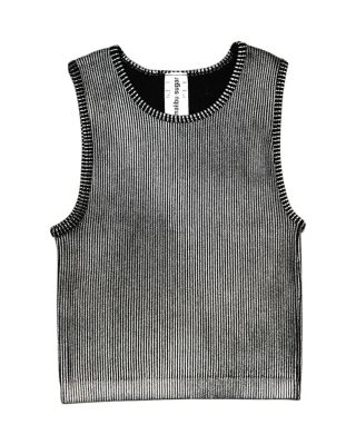  Girls' Metallic Paint Ribbed Sleeveless Top - Big Kid