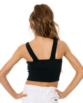  Girls' Ribbed Wide Strap Cami - Big Kid