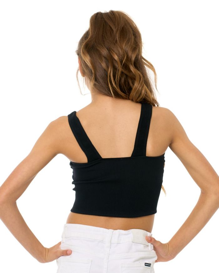 Girls' Ribbed Wide Strap Cami - Big Kid