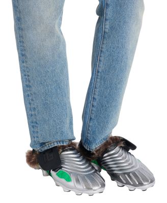 Men's Half Time Faux Fur Lined Mules with Technical Fabrics