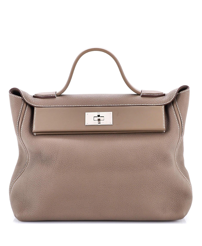 Pre-owned Pre-owned Hermes Hermes 35 24/24 Bag Togo With Swift In Gray