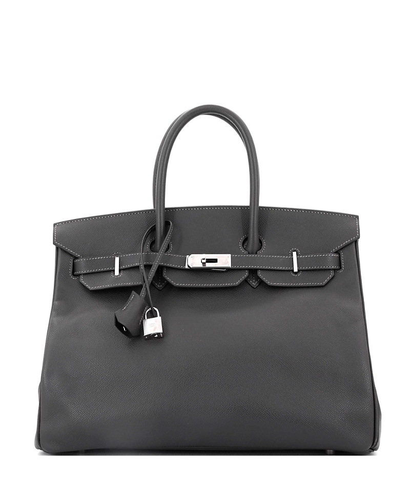 Pre-owned Pre-owned Hermes Hermes Birkin 35 Handbag Grey Epsom With Palladium Hardware In Gray