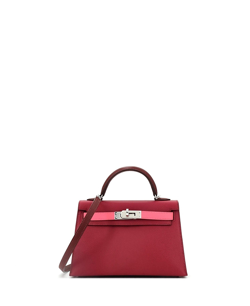 Pre-owned Pre-owned Hermes Hermes Kelly 20 Handbag Tricolor Epsom With Palladium Hardware