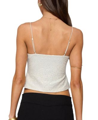 Metallic & Sequin Textured Tank Top