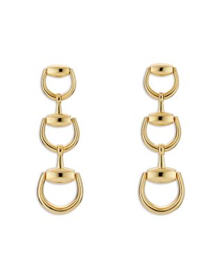 18K Yellow Gold Horsebit Earrings