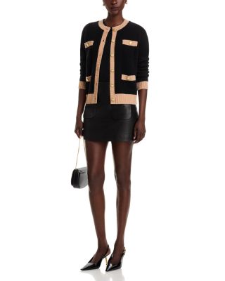 100% Cashmere Contrast Trim Cardigan - Exclusive