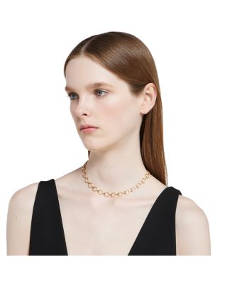 18K Yellow Gold Horsebit Short Necklace, 13"