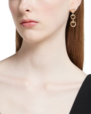 18K Yellow Gold Horsebit Earrings
