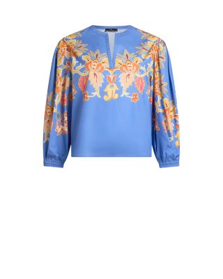 Paisley Split Neck Blouse