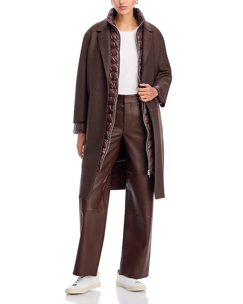 Herno Layered 3 In 1 Coat In Brown