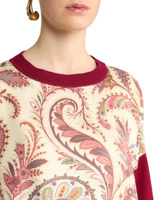 Silk Panel Sweater