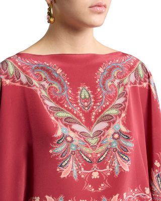 Asymmetrical Silk Poncho