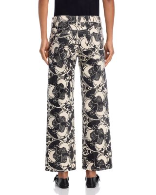 The Mid Rise Rambler Zip Ankle Jeans in Curlycue Black And Cream