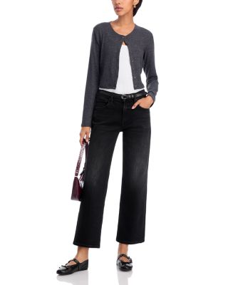 The Mid Rise Rambler Zip Flood Jeans in Spiked Hair Art Flair