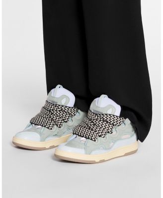  Unisex Leather Curb Sneakers