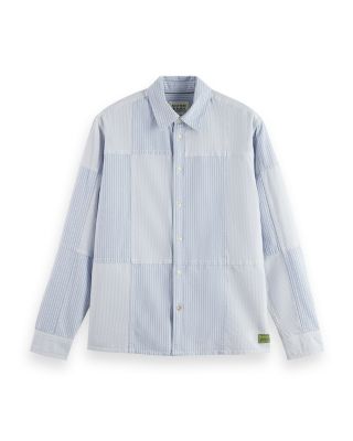 Patchwork Relaxed Fit Oxford Shirt 