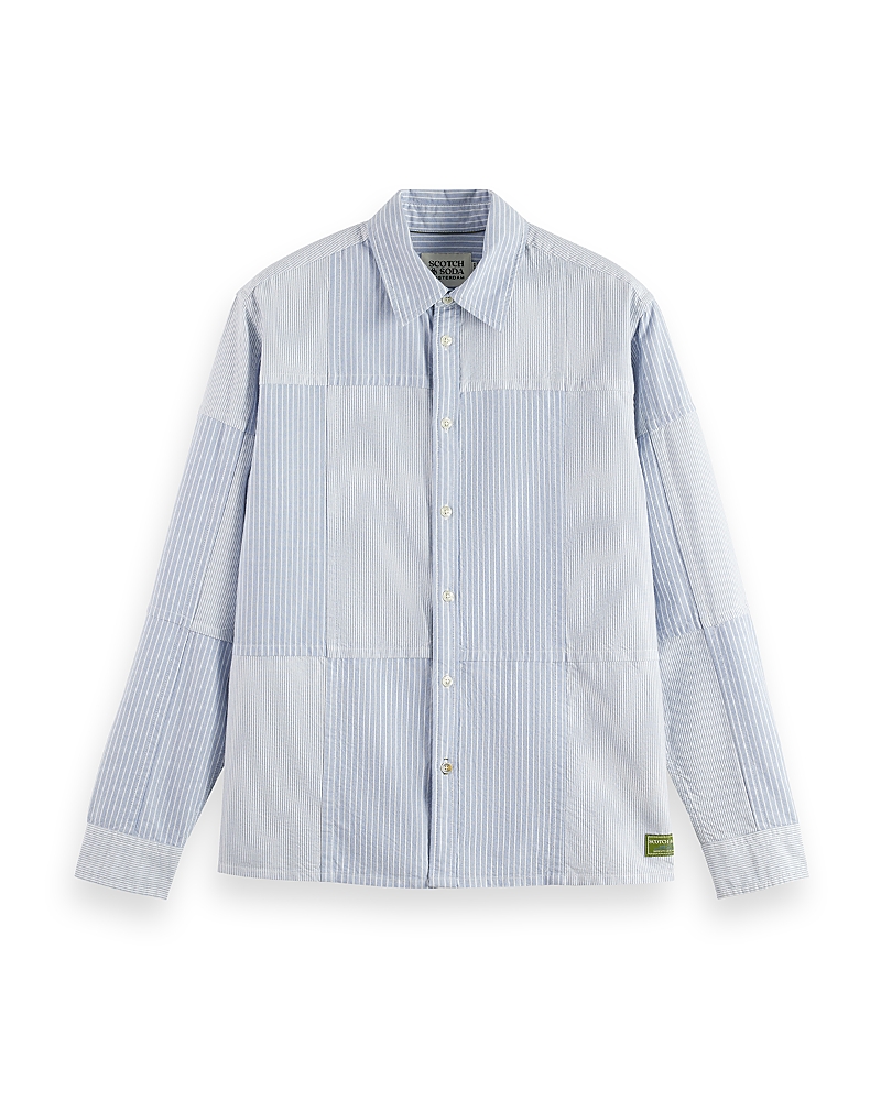 Scotch & Soda Patchwork Relaxed Fit Oxford Shirt