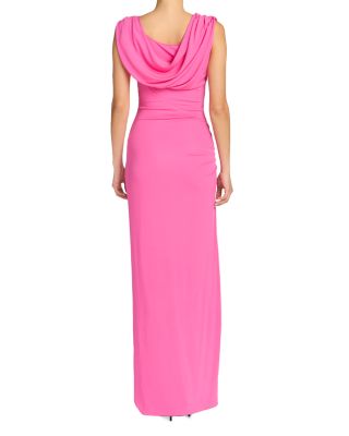 Draped High Slit Gown