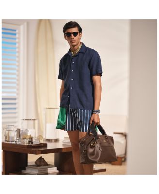 Classic Fit Short-Sleeve Linen Camp Shirt