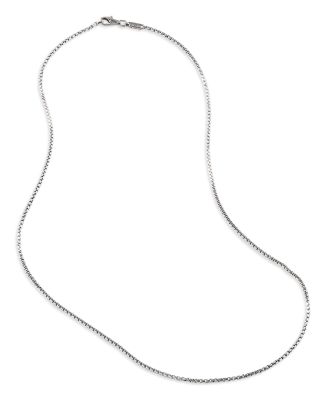 Sterling Silver Classic Box Chain Necklace, 26"