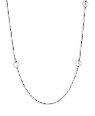 JOHN HARDY - Sterling Silver JH Essentials Cultured Freshwater Pearl Long Statement Necklace, 36"
