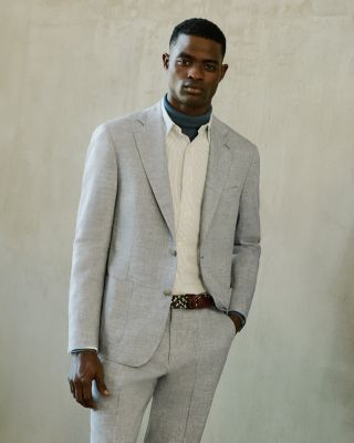 Delave Slim Fit Linen Suit Pants