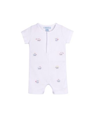 Boys' Vehicle Embroidered Cotton Shortall - Baby