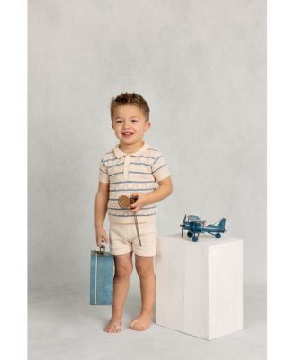 Boys' Pointelle Striped Knit Set - Little Kid