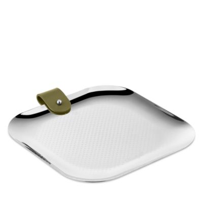 Christofle - Club Trinket Tray with Leather Detail