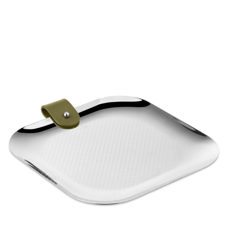 Christofle Club Trinket Tray with Leather Detail